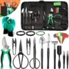 Gardening Gifts for Women Trimming Set Pruning Shears Scissors 24 Pcs Bonsai Tree Flower Pot Tools Kit