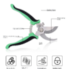 Professional Bypass Hand Tools Tree Pruner Pruning Shears Branch Trimming Electrician Scissor Graft Scissors for Garden