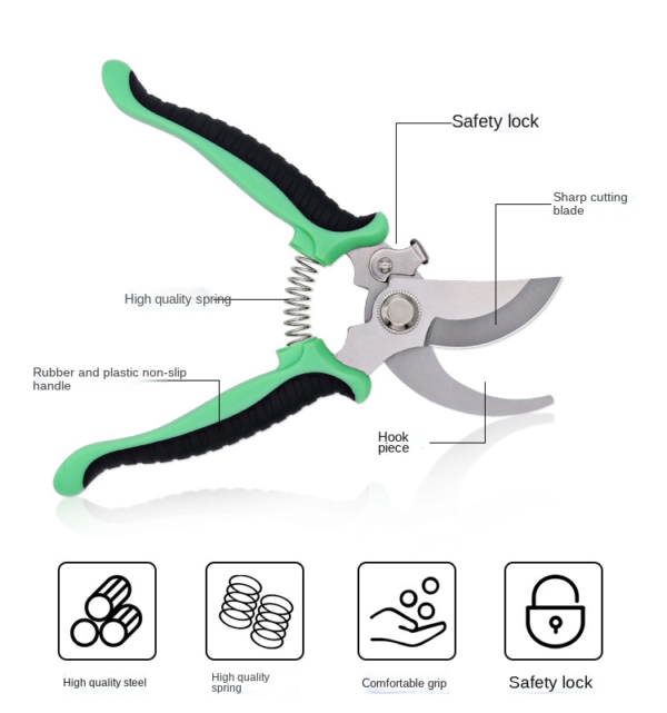 Professional Bypass Hand Tools Tree Pruner Pruning Shears Branch Trimming Electrician Scissor Graft Scissors for Garden