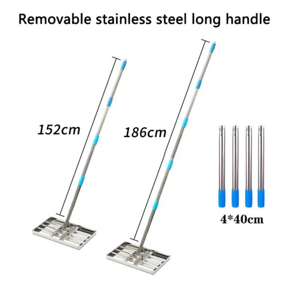 Stainless Steel Heavy Duty Gardening Leveling Lawn Rake With Adjustable Garden Long Handle Drop Lawnlevel Rake