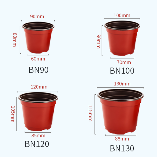 Cheapest PP Plant Nursery Double Color Flower Pot for Greenhouse and Garden