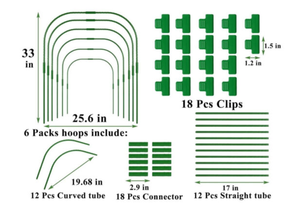 Gardening Plant Support DIY Greenhouse Vegetable Planting Arch Tunnel Pole Bend Pipe Frame Splicing Warm Plastic