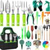 84 PCS Garden Tools Set,10pcs Succulent Tools Set Included 6pcs Large Heavy Duty Aluminum Gardening Hand Tools 12.5IN with Garden Tool Bag,Gloves Sprayer etc.