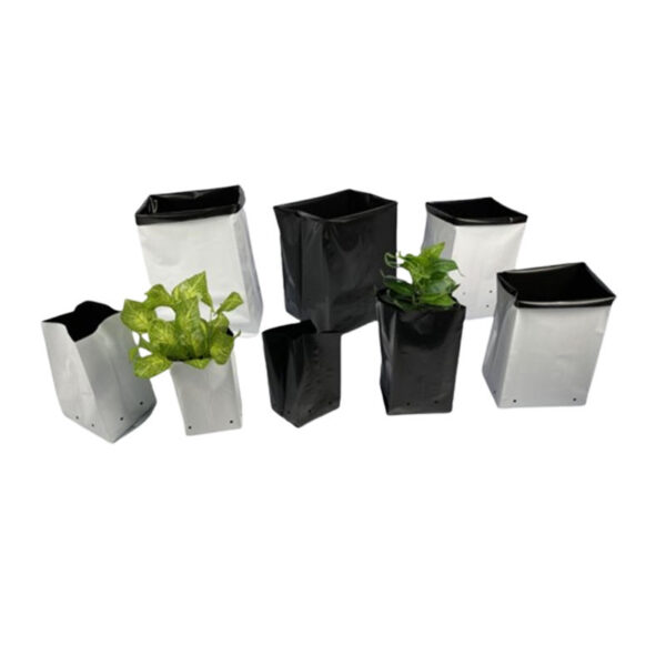 Stand-Up Square PE Plastic Backyard Nursery Greenhouse Grow Bags for Agriculture Farm Plants Garden Balcony Seedling Cultivation
