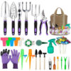 40 Pcs Succulent Gardening Tool Kit Heavy Duty Stainless Steel Gardening Gifts Pink Garden Tool Set for Women