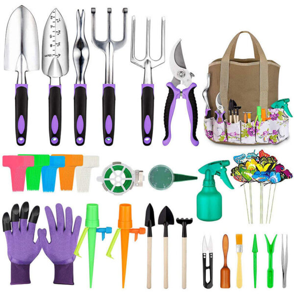 40 Pcs Succulent Gardening Tool Kit Heavy Duty Stainless Steel Gardening Gifts Pink Garden Tool Set for Women