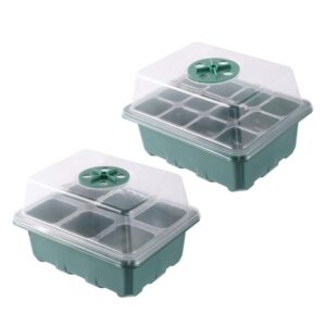 Breathable 6 12 Cells Cultivation Tray Garden Nursery Seedling Grow Box Planting Starter Trays