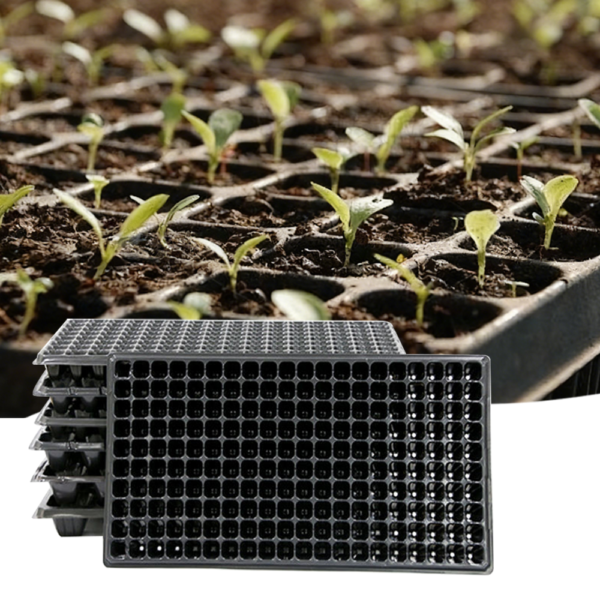 Durable 128 Cells 105 Holes Seed Planting Plastic PET Nursery Trays Reusable Hydroponic Plant Growing Trays