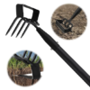 Garden Hoe, 62 Inch Weed Tool, Long Soil Tiller Cultivator, Heavy Duty Metal Stirrup Hoe Weeder Scraper Rake for Flower Beds, Patio, Garden Loosening Soil Weeding Digging
