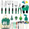40 Pcs Succulent Gardening Tool Kit Heavy Duty Stainless Steel Gardening Gifts Pink Garden Tool Set for Women