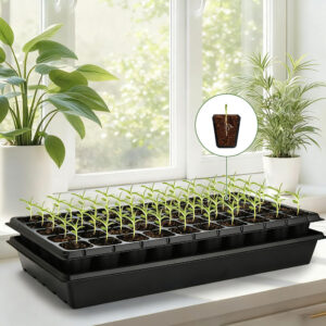Durable 128 Cells 105 Holes Seed Planting Plastic PET Nursery Trays Reusable Hydroponic Plant Growing Trays