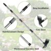 All-steel Dual-purpose Hoe Weeding Shovel Silver/Black Household Garden Taper Rake Steel Hoe
