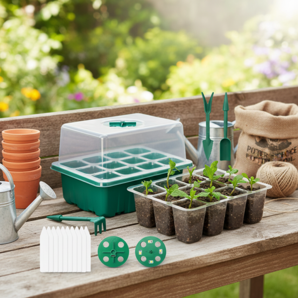 Round and Square Seeding Box 6 Cells 12 Cells 15 Cells 24 Cells for Seedling Nursery for Vegetable and Flowers Seeding