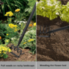 Garden Hoe, 62 Inch Weed Tool, Long Soil Tiller Cultivator, Heavy Duty Metal Stirrup Hoe Weeder Scraper Rake for Flower Beds, Patio, Garden Loosening Soil Weeding Digging