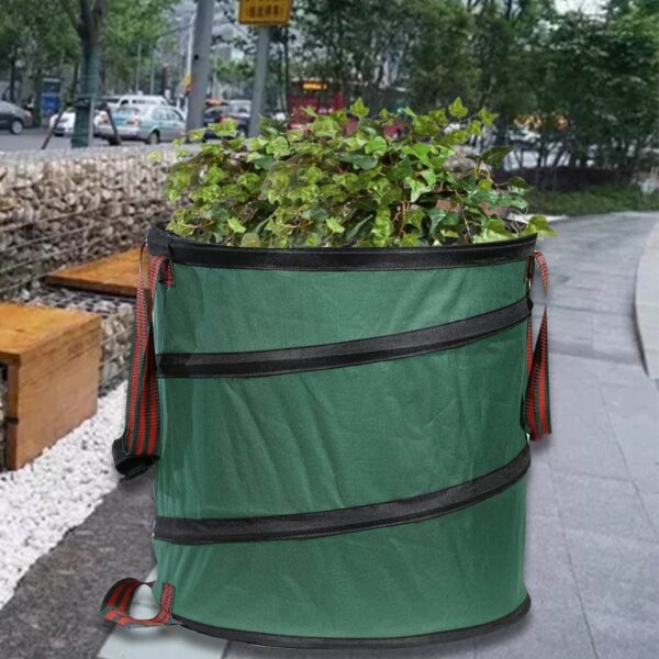Garden Waste Leaf Bag Waterproof Reusable Popup Heavy Duty Leaf Collector Garden Waste Bag