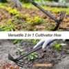 Hoe Garden Tool, 45 Inch Garden Hoe Long Handle for Weeding, Hoe Cultivator 2 in 1 Hand Garden Tools for Gardening Planting