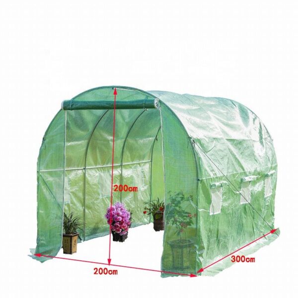 Tunnel Greenhouse Reinforced Plastic Film Cover Steel Frame UV Protection Eco-Friendly Easily Assembled Waterproof Vegetable