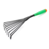 Garden Stainless Steel Hand Rake Soil Tiller with Ergonomic Handle, Great for Gardening, Cultivating, Loosening Soil & Spreading Mulch, Raking Flower Beds