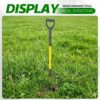 Pitch Fork, 4 Tine Heavy Duty Garden Fork with Ergonomic No-Slip D-Grip Handles, Handle Spading Fork