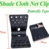 Green Butterfly Garden Clamps, Reusable Greenhouse Shade Cloth Fix Clamp for Garden or Outdoor Agricultural Netting Fabric Accessories
