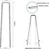 Garden Stakes Ground U Shaped Landscape Pins to Secure Lawn Fabrics Weed Barrier Covers Ground Cover and Landscaping