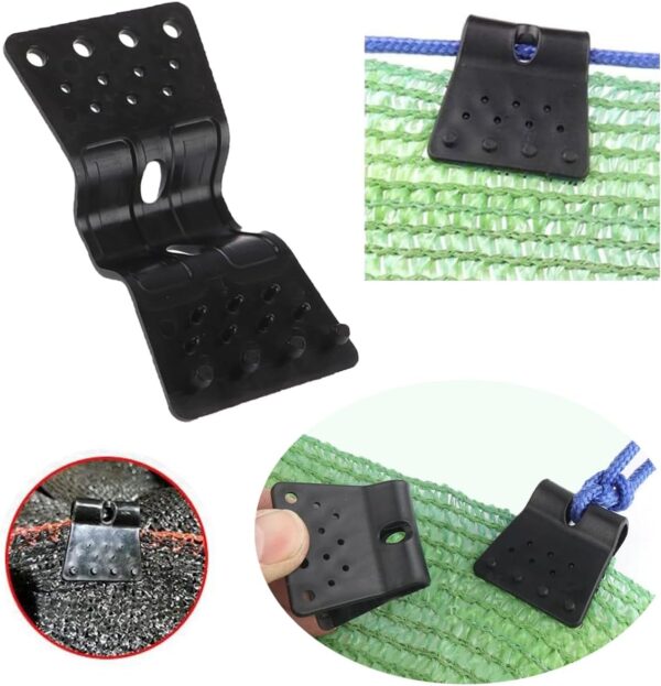Green Butterfly Garden Clamps, Reusable Greenhouse Shade Cloth Fix Clamp for Garden or Outdoor Agricultural Netting Fabric Accessories