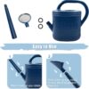 2 Gallon Watering Can, Outdoor Watering Can for Plants, Garden Water Can with Removable Long Spout and Stainless Steel Sprinkler Head, Large Water Can for Greenhouse