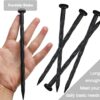Plastic Edging Nails, Spiral Landscape Fabric Edging Anchoring Stakes Nylon Landscaping Anchoring Spikes Garden Lawn Yard Spikes for Weed Barrier, Paver Edging, Artificial