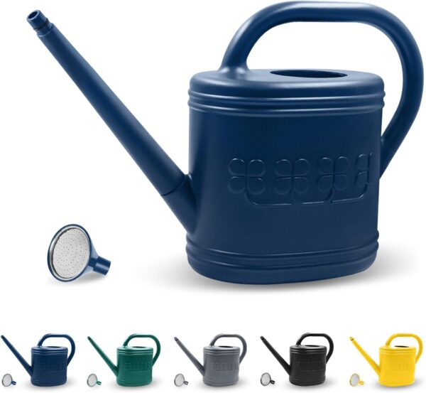 2 Gallon Watering Can, Outdoor Watering Can for Plants, Garden Water Can with Removable Long Spout and Stainless Steel Sprinkler Head, Large Water Can for Greenhouse