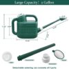 2 Gallon Watering Can, Garden Watering Can Outdoor, Plant Water Can with Removable Long Spout and Stainless Steel Sprinkler Head, Large Plastic Outdoor Watering Cans for Gardening Flower Plants