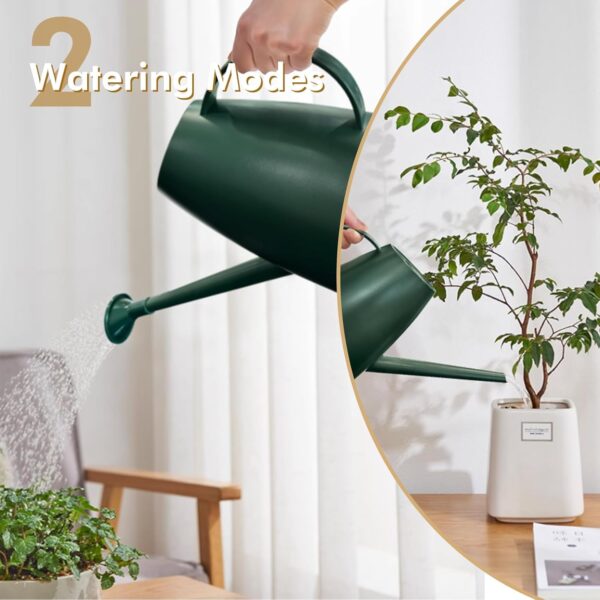 Watering Can for Indoor Outdoor Plants, Modern Small Watering Cans with Removable Nozzle, Long Spout Watering Can for Indoor Bonsai Plants Garden Flowers 1/2 Gallon 1.8L