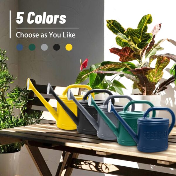 2 Gallon Watering Can, Outdoor Watering Can for Plants, Garden Water Can with Removable Long Spout and Stainless Steel Sprinkler Head, Large Water Can for Greenhouse