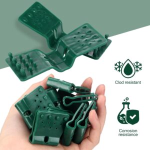 Green Butterfly Garden Clamps, Reusable Greenhouse Shade Cloth Fix Clamp for Garden or Outdoor Agricultural Netting Fabric Accessories