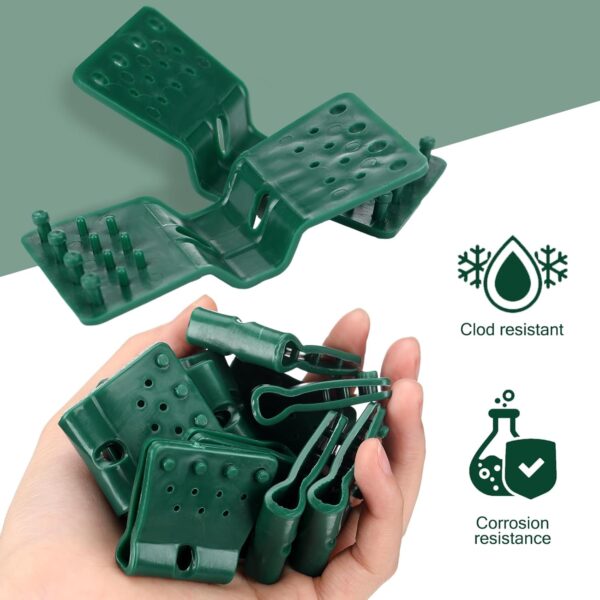 Green Butterfly Garden Clamps, Reusable Greenhouse Shade Cloth Fix Clamp for Garden or Outdoor Agricultural Netting Fabric Accessories