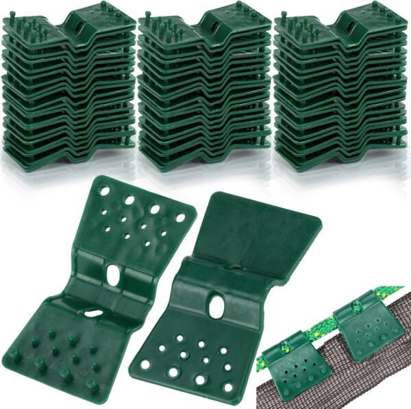 Green Butterfly Garden Clamps, Reusable Greenhouse Shade Cloth Fix Clamp for Garden or Outdoor Agricultural Netting Fabric Accessories