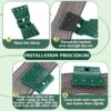Green Butterfly Garden Clamps, Reusable Greenhouse Shade Cloth Fix Clamp for Garden or Outdoor Agricultural Netting Fabric Accessories