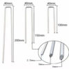 Garden Stakes Ground U Shaped Landscape Pins to Secure Lawn Fabrics Weed Barrier Covers Ground Cover and Landscaping
