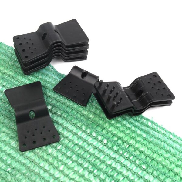Green Butterfly Garden Clamps, Reusable Greenhouse Shade Cloth Fix Clamp for Garden or Outdoor Agricultural Netting Fabric Accessories