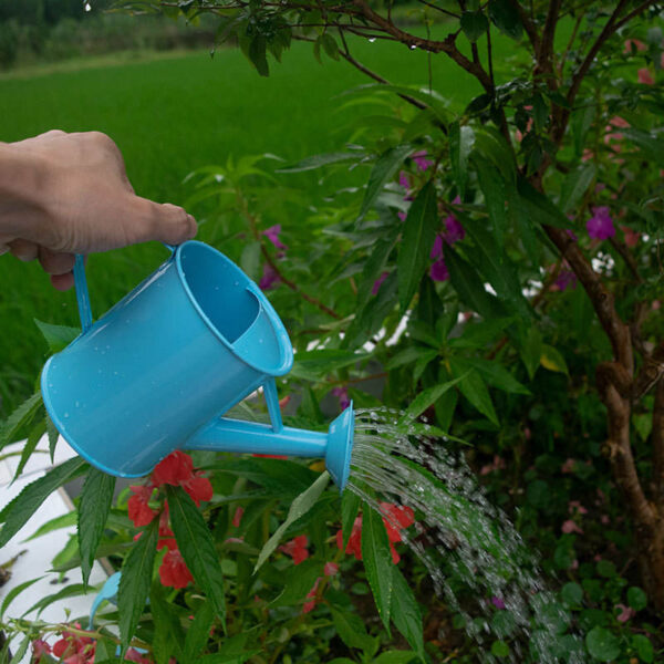 1.2 Liter Eco-Friendly Galvanized Steel Watering Can with Anti-rust Powder Coating for Indoor/Outdoor Use Kids Planting