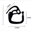 Greenhouse Shade Cloth Hooks Black Alloy Plastic Clips for Sunshade Net and Curtain Wire