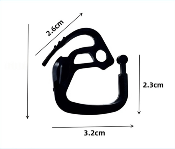 Greenhouse Shade Cloth Hooks Black Alloy Plastic Clips for Sunshade Net and Curtain Wire